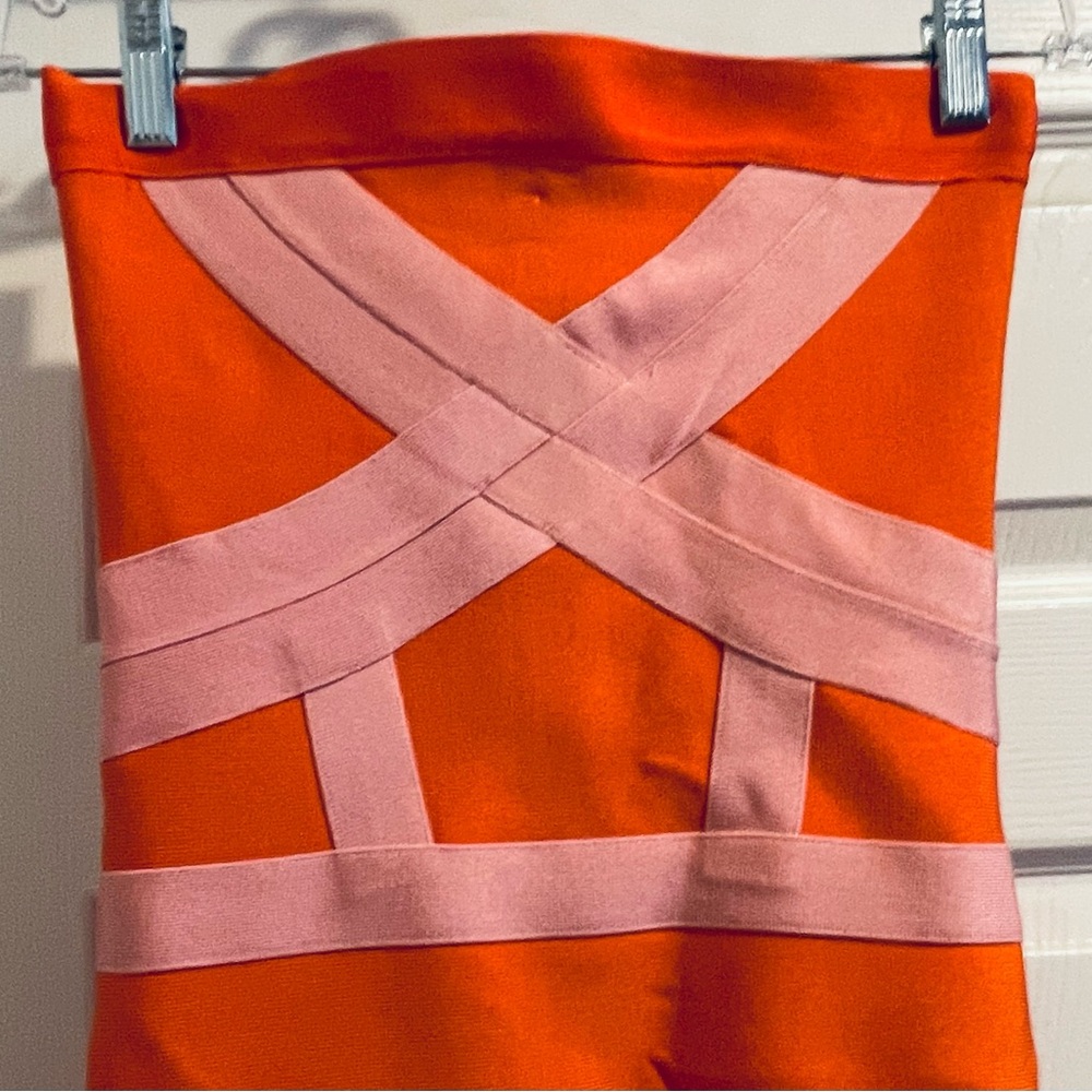 Bebe Color-Block Strapless Bandage Mini
Dress - Picture 3 of 6